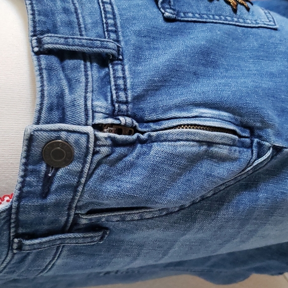 One of a Kind Roses/Day of the Dead Overall Dress Size Large - Picture 10 of 13